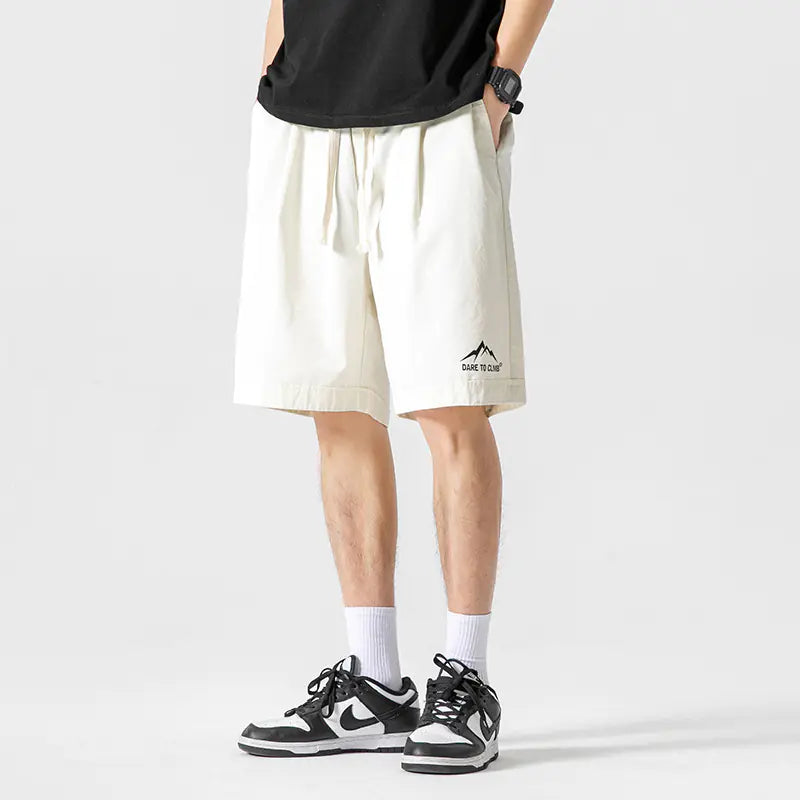 Retro Casual Cotton Shorts for Men - Summer 2024