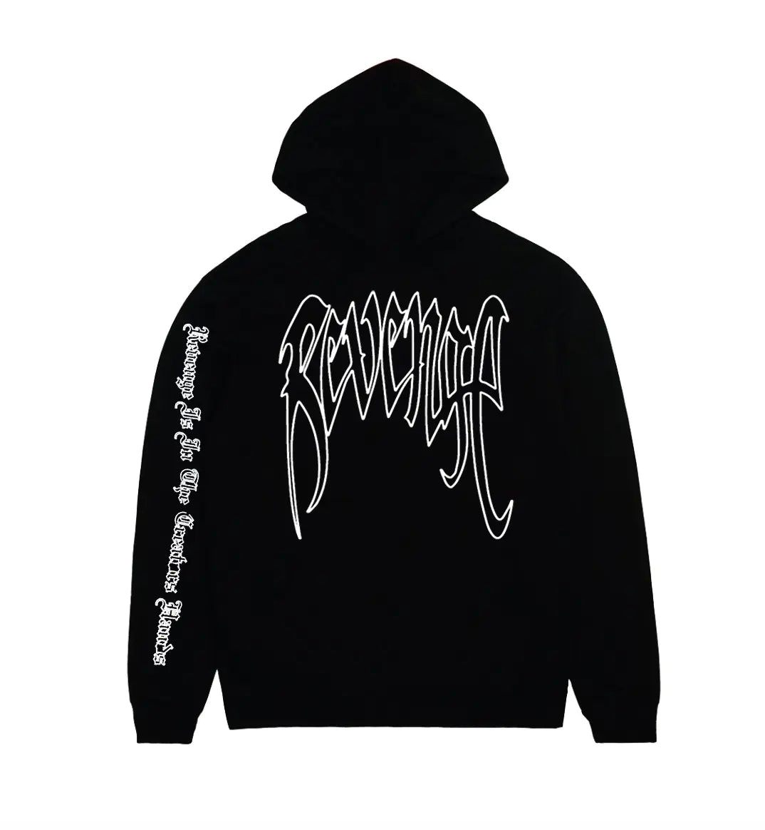 REVENge Letter Printed Men's Hoodie with Palm Print