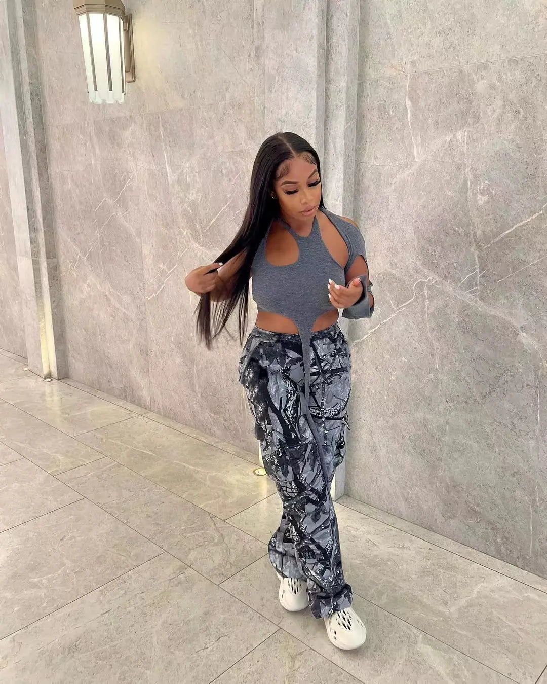 Camouflage Cargo Pants - Original Streetwear for Women