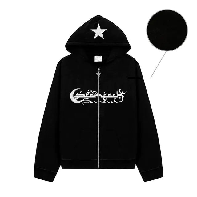 Casual Punk Style Men's Hoodie for All Seasons