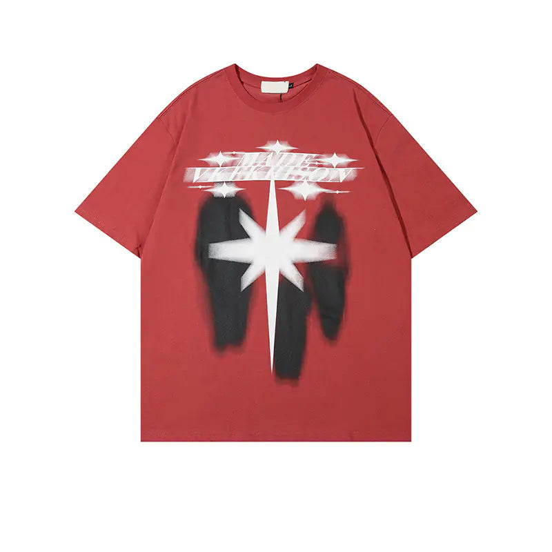 YPRS Men's Sci-Fi Graphic Star Print Streetwear T-Shirt
