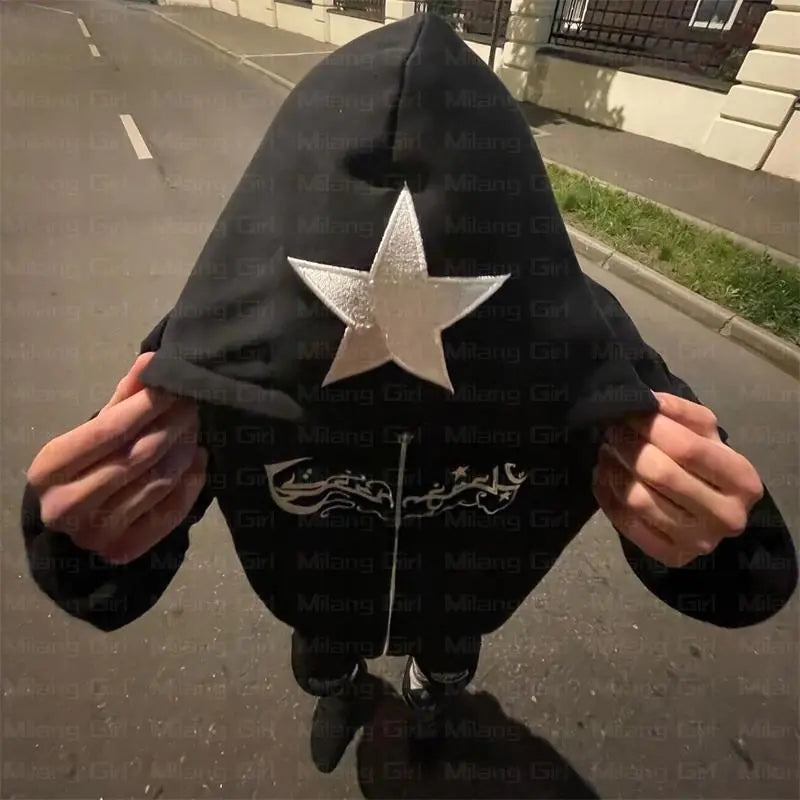 Casual Punk Style Men's Hoodie for All Seasons