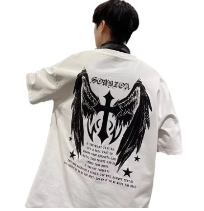 Peace Dove Print Oversized T-Shirt for Men