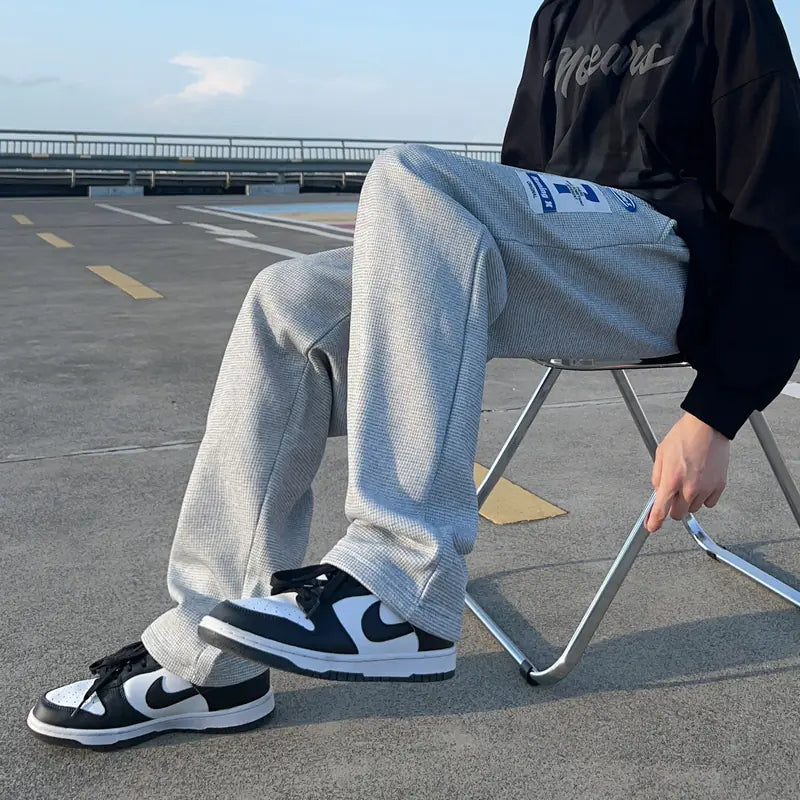 Men's Loose Straight Hip Hop Jogging Pants - Streetwear
