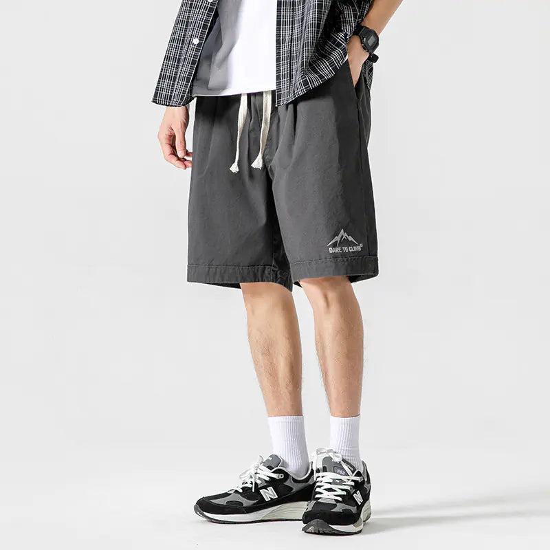 Retro Casual Cotton Shorts for Men - Summer 2024