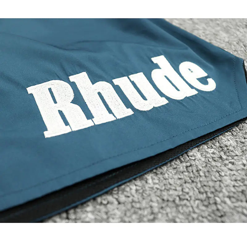 Rhude Quick Dry Summer Shorts for Men with Pockets