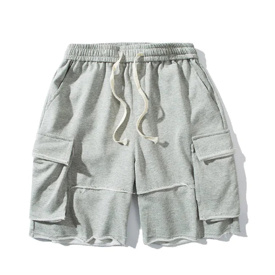 Ripped Seam Cargo Shorts for Men