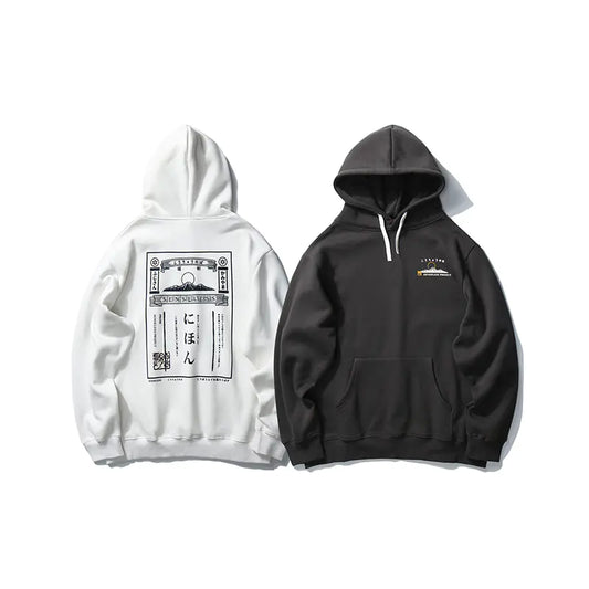 Men's Creative Streetwear Hoodie with Rune Print