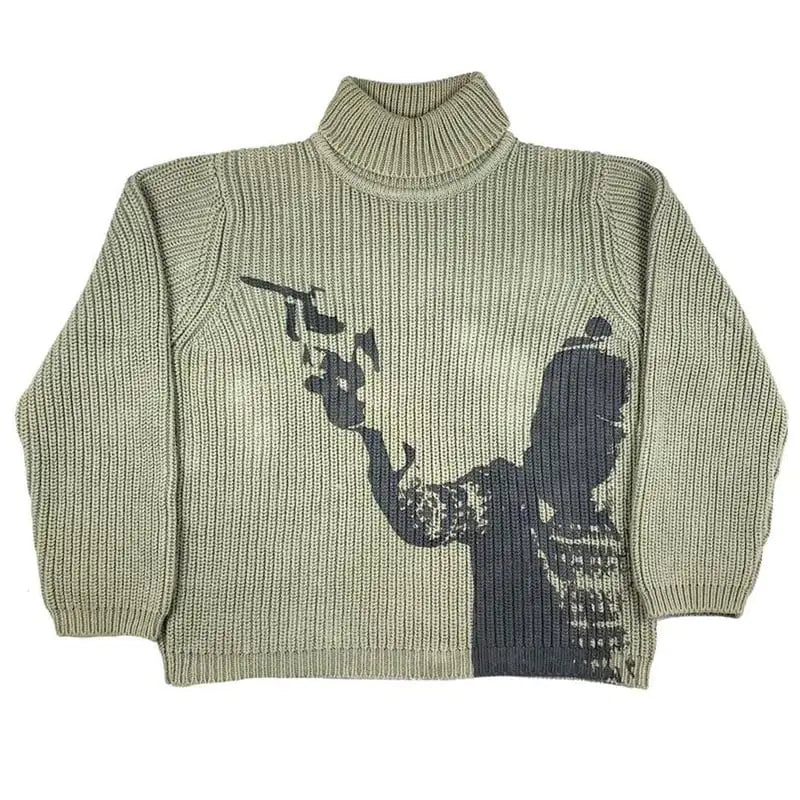 Men's Casual Loose Turtleneck Sweater