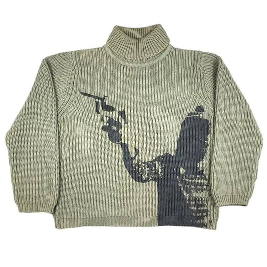 Men's Casual Loose Turtleneck Sweater