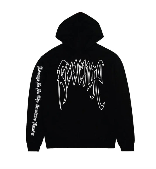 REVENge Letter Printed Men's Hoodie with Palm Print