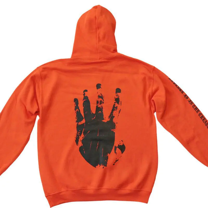 REVENge Letter Printed Men's Hoodie with Palm Print