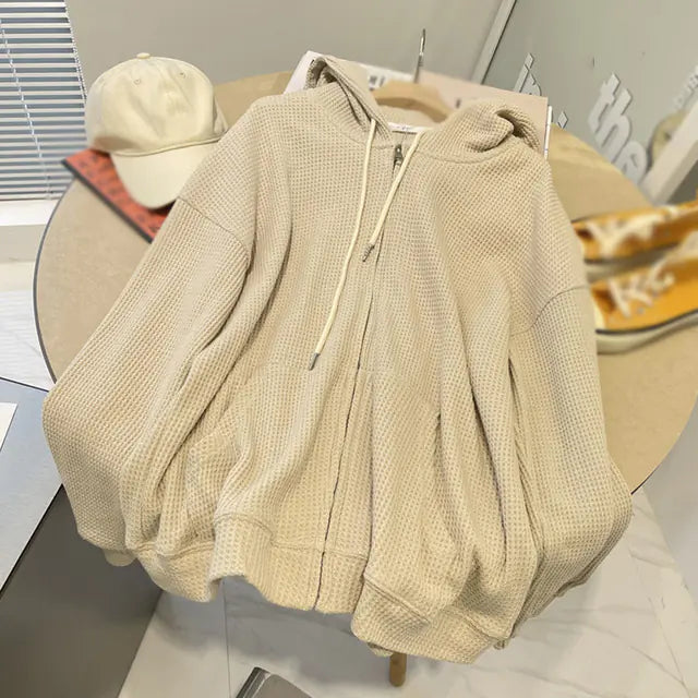 Women's Thermal Cardigan Zip Pullover Sweater Tops