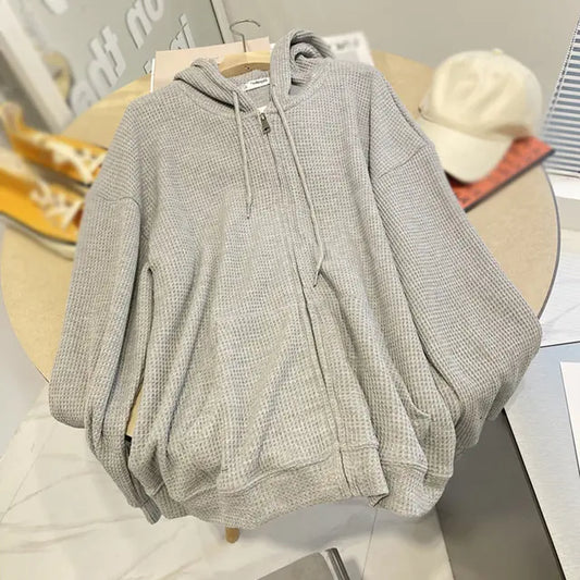 Women's Thermal Cardigan Zip Pullover Sweater Tops