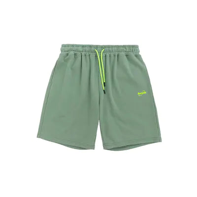 Fluorescent Embroidered Casual Drawstring Shorts for Men