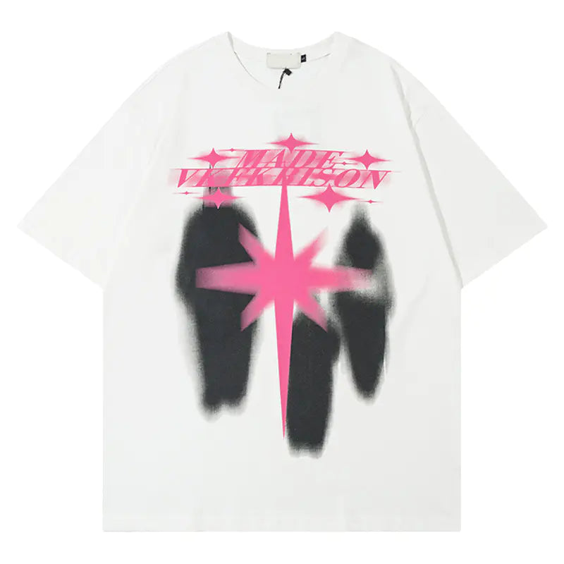 YPRS Men's Sci-Fi Graphic Star Print Streetwear T-Shirt