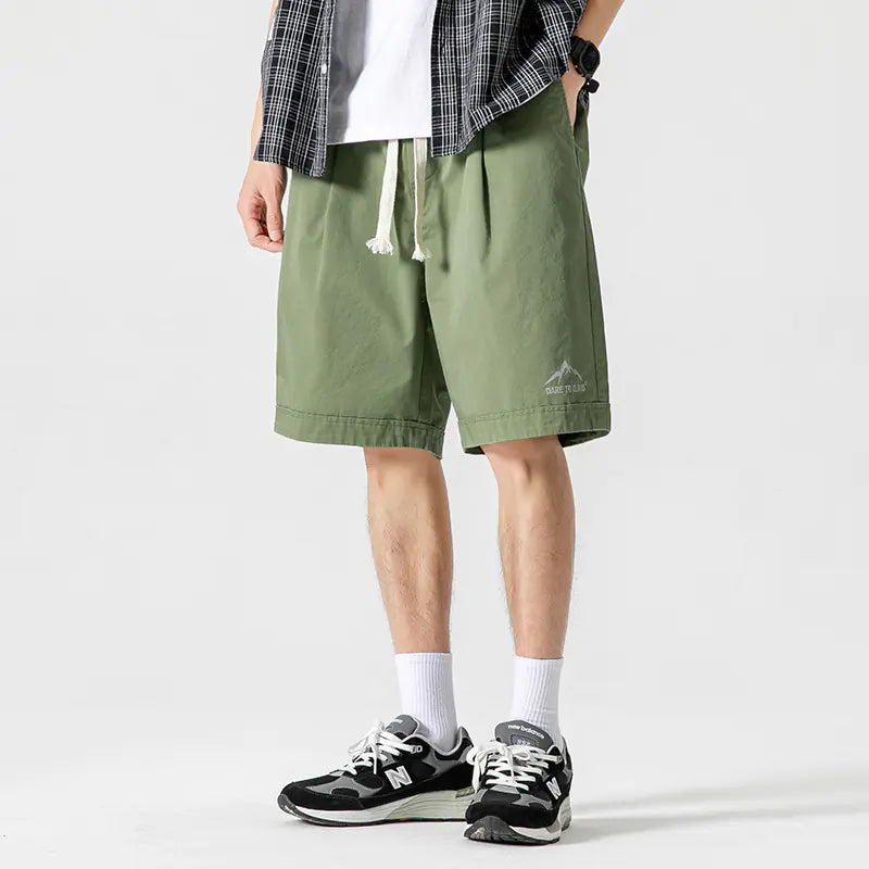 Retro Casual Cotton Shorts for Men - Summer 2024