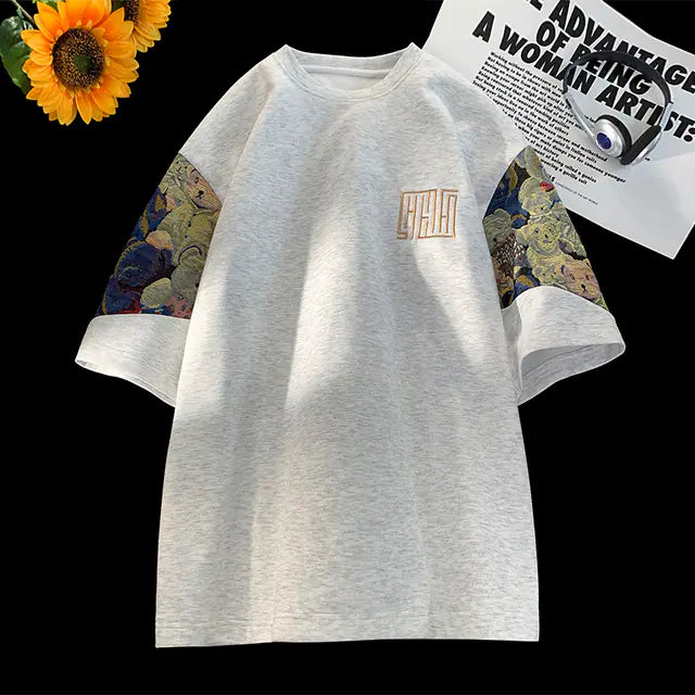 Embroidered Bear T-shirt for Men and Women, Summer Style