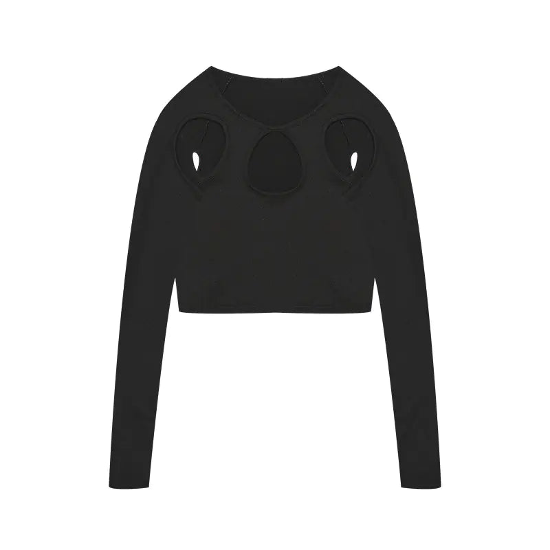 2023 Spring/Summer Women's Streetwear Long Sleeve Crop Top