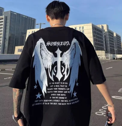 Peace Dove Print Oversized T-Shirt for Men