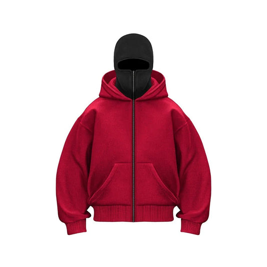 Double Hood Fleece-Lined Sweater