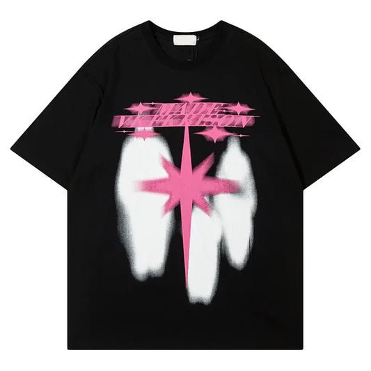 YPRS Men's Sci-Fi Graphic Star Print Streetwear T-Shirt
