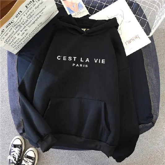Women’s Letter Printed Streetwear Hoodie Sweatshirt