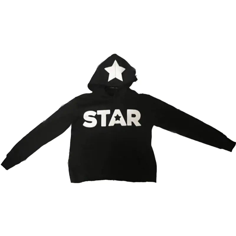Letter Star Print Hoodie 2023 Streetwear