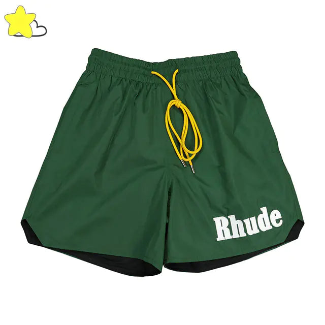 Rhude Quick Dry Summer Shorts for Men with Pockets