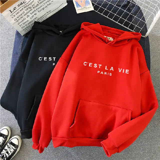 Women’s Letter Printed Streetwear Hoodie Sweatshirt