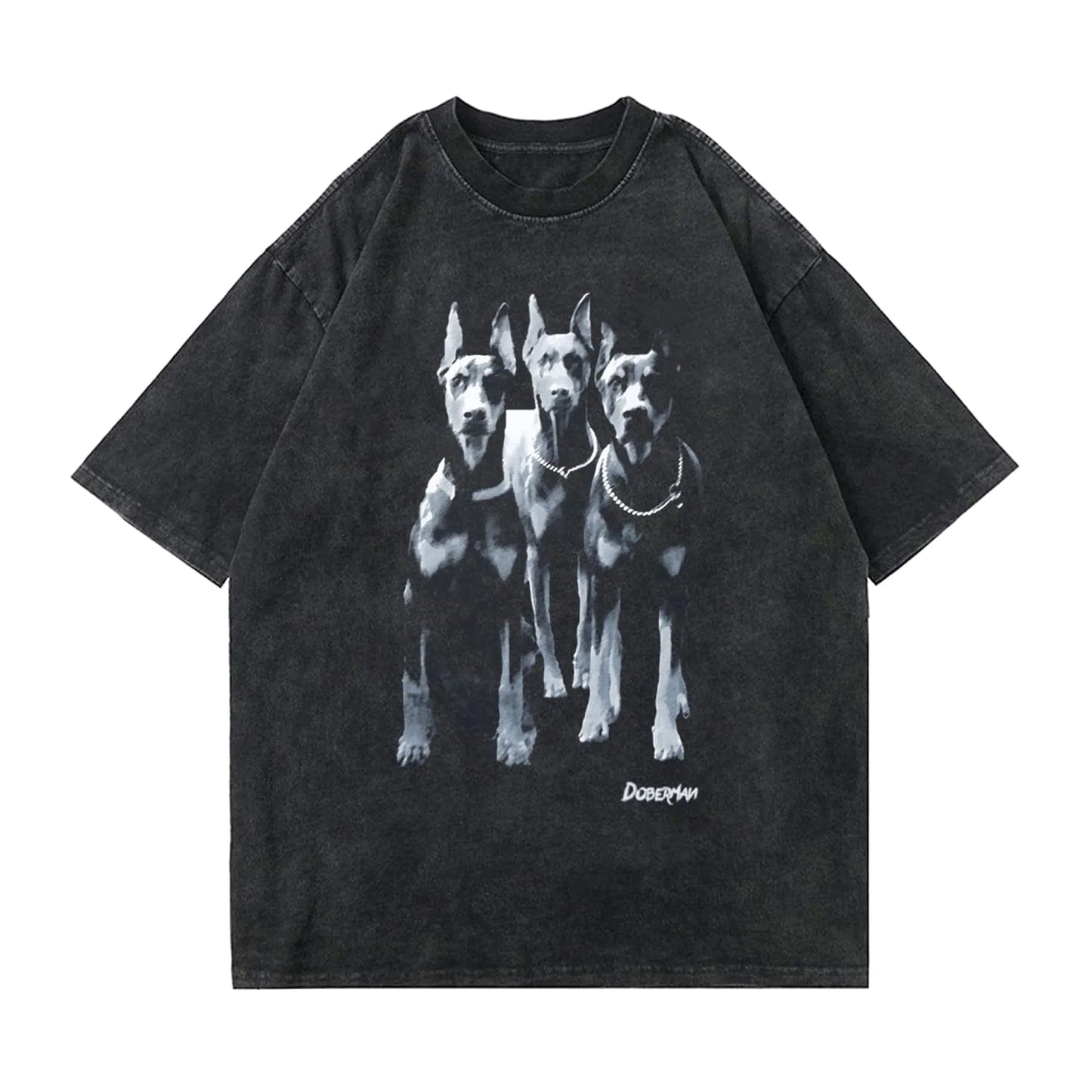 Aelfric Eden Graphic Tees Men Oversized Doberman Shirt Streetwear Casual Summer Tops T-Shirt Unisex