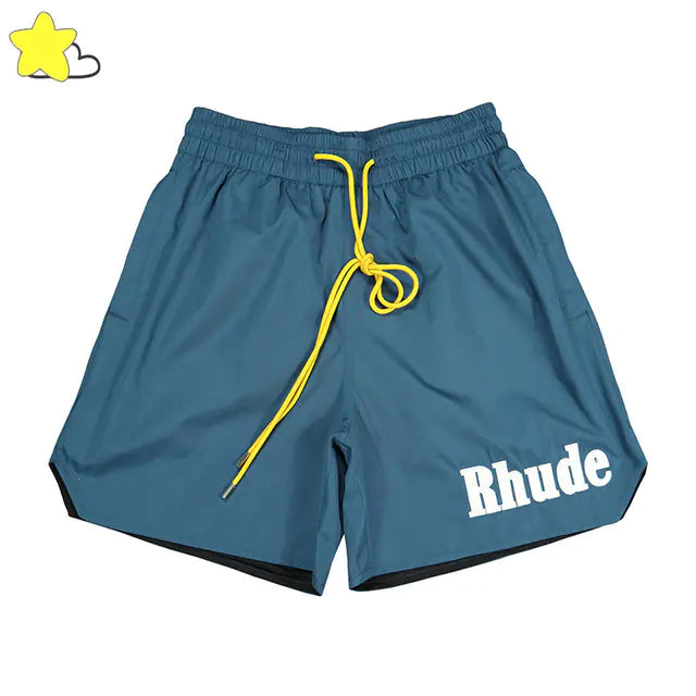 Rhude Quick Dry Summer Shorts for Men with Pockets