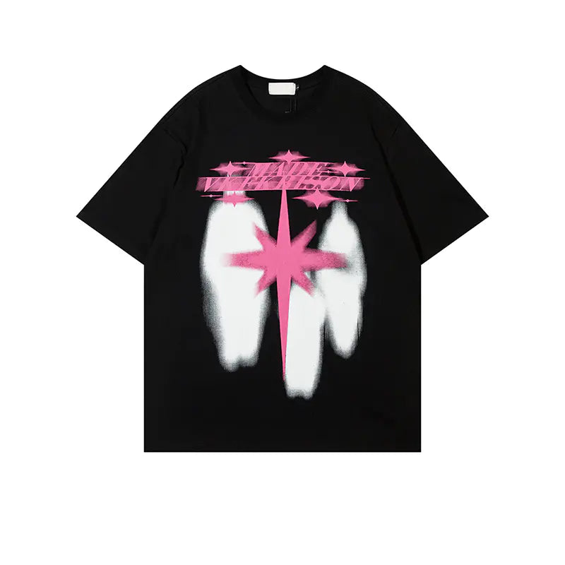 YPRS Men's Sci-Fi Graphic Star Print Streetwear T-Shirt