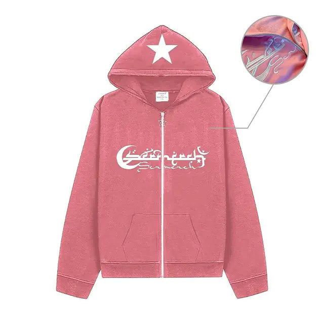Casual Punk Style Men's Hoodie for All Seasons